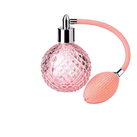 Flacon de parfum vintage rose de 100 ml avec pompe à longue frange, finition mate, scellant, rechargeable pour diffuseur et emballage