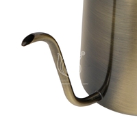 Nouveau design 600ml col de cygne goutte à goutte verser sur une bouilloire à café en acier inoxydable