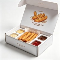 Boîte d'emballage jetable pour frites, chips, sauces, hamburgers et snacks à emporter – Vente en gros