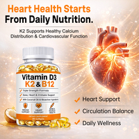Capsules de Vitamine D3 K2 MK7 B12 en Gélules Molles à Marque Blanche OEM ODM – Haute Puissance pour le Soutien Osseux, Cardiaque et Immunitaire – Complément Alimentaire
