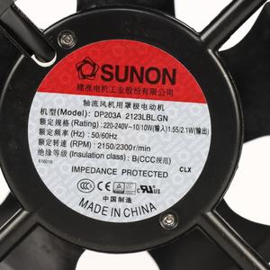 Ventilador SUNON DP203A 2123LBL.GN con Rodamiento de Bolas Eléctrico, 120x120x38mm, 220-240VAC, 0.05/0.06A, 10W, 2300/2150RPM, 78/72CFM, para Gabinetes e Inversores - Product Image 6