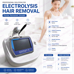 Appareil de beauté à électrolyse avec sortie continue et pulsée pour l'épilation permanente du corps entier, l'élimination des angiomas de la <span class=keywords><strong>cerise</strong></span> et des varices. - Product Image 5