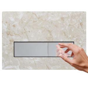 Placa de descarga de inodoro de doble descarga, botón de descarga de cisterna oculta de ABS, accesorio de baño suspendido compatible con Geberit - Product Image 1