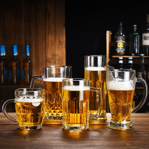Chope à bière en <span class=keywords><strong>verre</strong></span> classique à large ouverture en forme de corne, vente en gros, verres à bière <span class=keywords><strong>Carlsberg</strong></span>, chopes à boire, fond large, transparent, vierge, 380 ml - Product Image 6