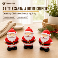 Santa Squishy TONGXIN, Père Noël Squishy, Cadeau de Noël, Remplissage de Chaussette, Jouet de Bureau, Lot en Gros, Vente en Ligne