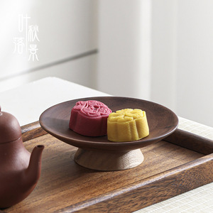 Soporte de exhibición de madera maciza para bandeja de pasteles, plato de postre, bandeja de frutas, uso en interiores, estilo retro de lujo - Product Image 3