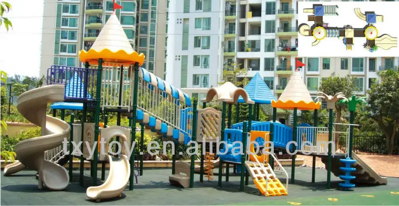 custom slides with logo high quality amusement park outdoor equipment slide kids playground outdoor for house