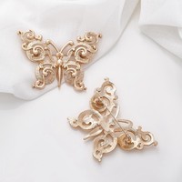 Broche papillon ajourée vintage de style palais, haut de gamme et de luxe, accessoire pour manteau, épingle de corsage
