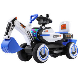 Coche de juguete para niños con asiento para personas, vehículo de ingeniería eléctrica para niños, excavadora de Control remoto grande recargable - Product Image 1