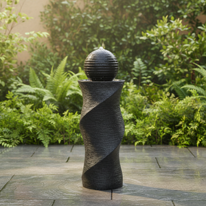 <span class=keywords><strong>Fontaine</strong></span> d'eau de jardin <span class=keywords><strong>japonaise</strong></span> moderne autoportante à énergie <span class=keywords><strong>solaire</strong></span>, faite à la main, en résine, avec cascade, pour la décoration - Product Image 4