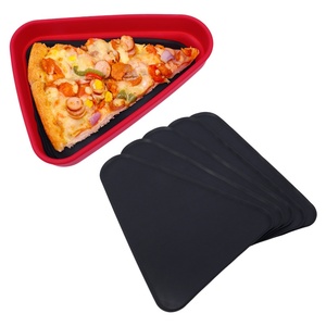 Venta caliente 100% de silicona de grado alimenticio plegable calentable microondas seguro refrigerador hermético cajas de almuerzo caja de almacenamiento de Pizza - Product Image 1