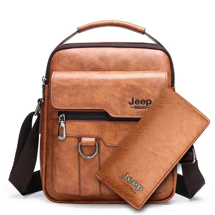 Bolsos de hombro para hombre, superventas, bandolera de cuero PU impermeable Vintage, bolso para teléfono móvil de negocios