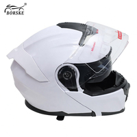 Casque de moto modulaire rétro en ABS certifié DOT avec double visière et fermeture rapide