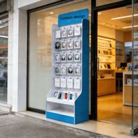 Support d'affichage électronique sur pied personnalisé, présentoir multi-niveaux pour casques et écouteurs pour magasin de détail
