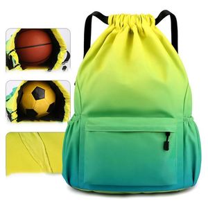 Wholesale Oxford Backpack Unisex Drawstring Shoe Portable Travel Basketball Gym Casual Student Team Building School <b>Bag</b> - Product Image 1