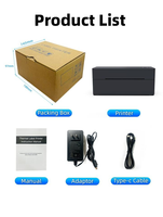 Imprimante d'étiquettes thermiques 4 pouces portable de bureau 4x6 pour bordereaux d'expédition avec interface USB en stock