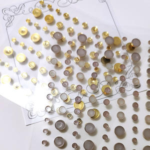 Pegatina de tatuaje <span class=keywords><strong>temporal</strong></span> mate dorada y plateada para decoración de uñas y caras - Product Image 3