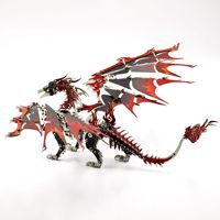 Model Puzzle 3D Naga Pemadam Kebakaran Besar Berbahan Logam 497-Piece, Mainan Edukasi DIY untuk Anak-Anak & Remaja