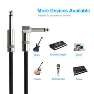 Pro C 6 kaki 1.8M sudut kanan ke lurus 6.35mm 1/4 kabel instrumen Bass kabel AMP untuk listrik gitar Bass Pro Audio - Product Image 4