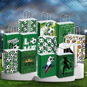 Bolsa de Regalo de Papel Kraft con Diseño de Fútbol, Impresa a Color, para el Eurocopa <span class=keywords><strong>2020</strong></span>, Recuerdo Festivo, Material Ecológico, Yiwu - Product Image 1