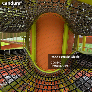 Tùy chỉnh SS 316 inox ferrule linh hoạt dây thép không gỉ <span class=keywords><strong>Net</strong></span> cho sân chơi - Product Image 3