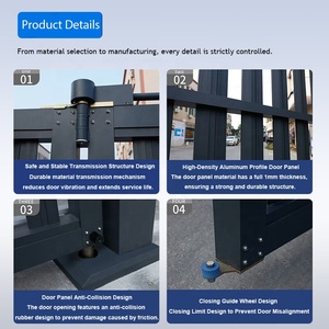 Puertas Batientes Automáticas Modernas Personalizadas, Elegantes Puertas de Aluminio para Jardín y Entrada de Vehículos, para Casas, Apartamentos y Patios - Product Image 5
