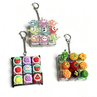 9-key Fruit Keycap Tester Three-dimensional Simulation Fruit and Vegetable Press Decompression Toy Fingertip Pendant Wholesale