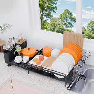 Escurridor de Platos Ajustable de Acero Inoxidable para Cocina, Estante de Secado de Vajilla para Gabinetes del Hogar - Product Image 3