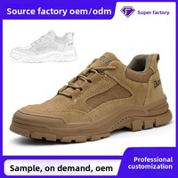 Sepatu Kerja Pria Kulit Sapi Suede Model Rendah Anti Minyak Anti Tusuk Nyaman dan Aman