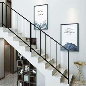 درابزين ألومنيوم مخصص للشرفات والسلالم بتصميم بسيط ومقاوم للصدأ للفنادق والشقق - Product Image 3