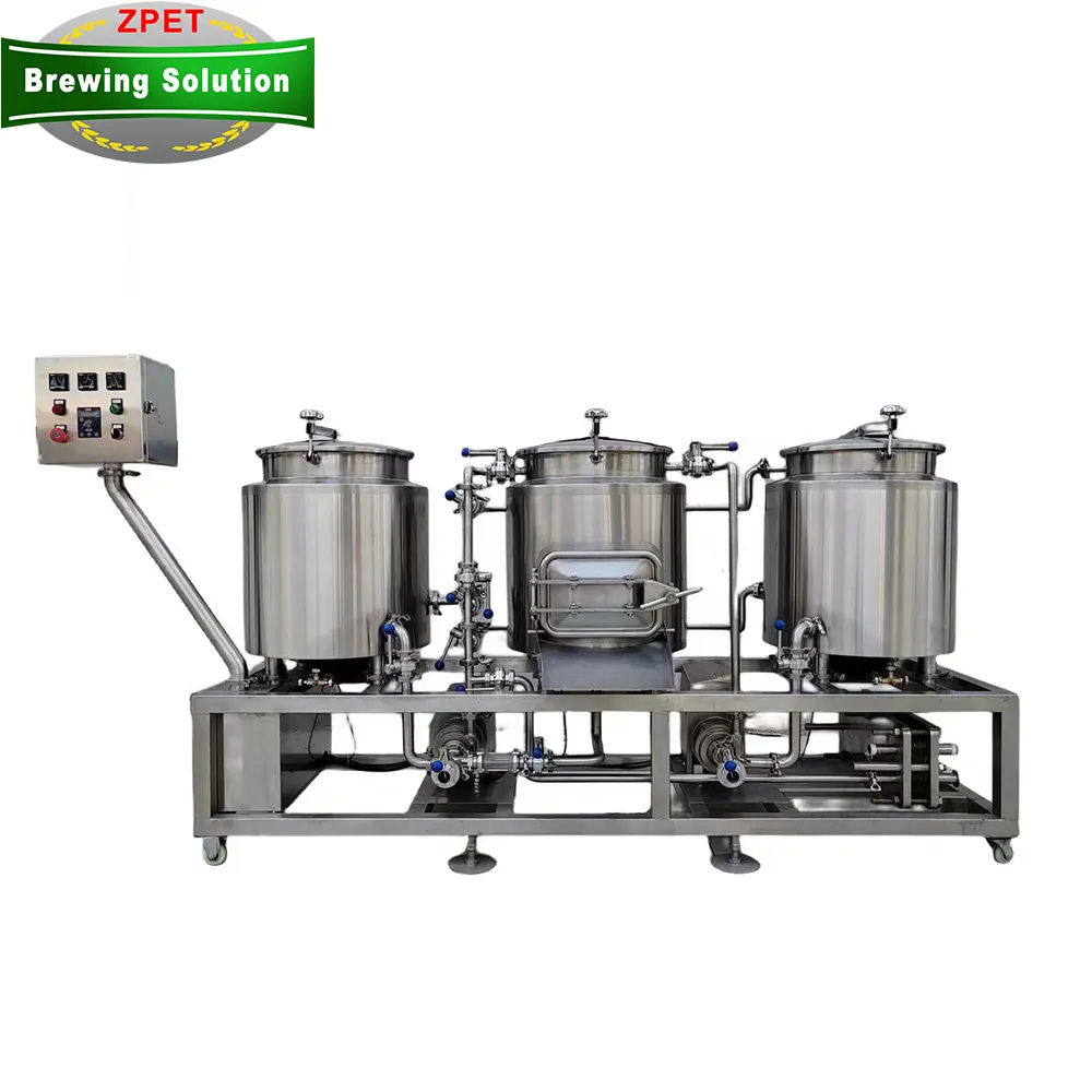 Nhà thiết bị sản xuất bia Nano 50L 100L 200L cho hệ thống nhà máy bia vi thương mại