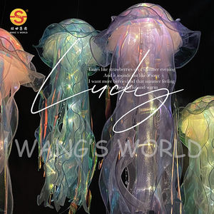 도매 <span class=keywords><strong>LED</strong></span> 해파리 랜턴 빛 빛나는 매달려 밤 휴대용 DIY 매달려 장식품 램프 장식 생일 파티 - Product Image 6