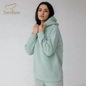 Conjunto familiar de dos piezas de algodón orgánico, conjunto de <span class=keywords><strong>Sudadera</strong></span> con capucha para mamá e hija, conjunto de dos piezas para bebé, Conjunto de <span class=keywords><strong>sudadera</strong></span> con capucha para mamá <span class=keywords><strong>y</strong></span> yo - Product Image 2