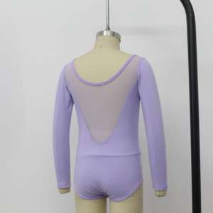 Pakaian dansa latihan balet <span class=keywords><strong>leotard</strong></span> pakaian balet senam profesional pakaian tari anak perempuan dasar katun balet ketat - Product Image 2