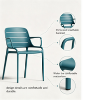 Chaise de salle à manger moderne en plastique avec accoudoirs, ergonomique et empilable, idéale pour les salles de formation scolaires – Vente directe usine