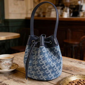 Mini Bucket Bag Women Drawstring Handbag Fashion Casual Everyday Small Bag <b>Top</b> Handle Purse - Product Image 1