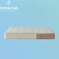 Matelas VONLIVA King Queen Full Size de luxe hybride en latex et mousse à mémoire de forme, enroulable, pour chambre d'hôtel