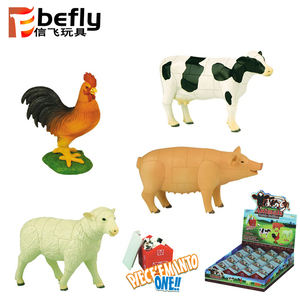 Modellino 3D in Plastica da Assemblare Fai-da-Te di Gallo Maiale Pecora Mucca Giocattolo <span class=keywords><strong>Puzzle</strong></span> di <span class=keywords><strong>Animali</strong></span> da Fattoria - Product Image 3