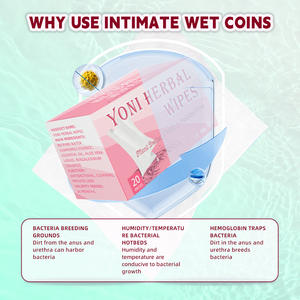 Fábrica Private Label Orgânico OEM Personalizado Álcool Livre Feminilidade Após Sexo Limpeza Descartável Yoni Feminine Wet Wipes - Product Image 2