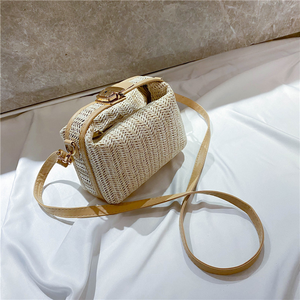 2026 New Arrivals Trendy Korean Style Women's <b>Small</b> Bag Versatile Fresh and Minimalist Straw Woven Shoulder <b>Handbag</b> - Product Image 3