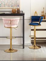 Chaise de salle à manger moderne en cuir capitonné, couleurs personnalisées en gros, tabouret de bar de hauteur comptoir, bar de luxe pour la maison, restaurant