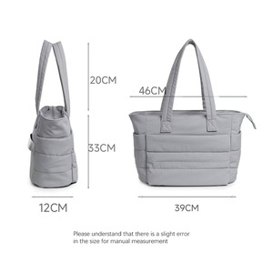 <span class=keywords><strong>Sac</strong></span> fourre-tout matelassé pour femme, imperméable, léger, pour le shopping, la <span class=keywords><strong>plage</strong></span> et les voyages, avec <span class=keywords><strong>fermeture</strong></span> éclair, <span class=keywords><strong>sac</strong></span> à main souple d'été - Product Image 4