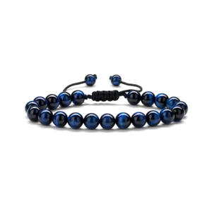 Fashion Tige Eye perline in pietra naturale ossidiana bracciali per donne uomini ciondoli gioielli con perline bracciale - Product Image 4