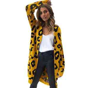 Autunno e di inverno del leopardo <span class=keywords><strong>caldo</strong></span> giacca di maglia <span class=keywords><strong>cardigan</strong></span> delle donne del maglione di modo delle donne <span class=keywords><strong>caldo</strong></span> del modello 14 di colore - Product Image 5