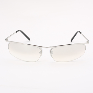 OEM Hot Sale Women's Half Rim Rectangle Metal Sunglasses Mirror Lenses 100% UV400,Logo Customized,CE - Product Image 2