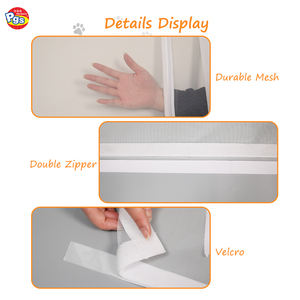 PRODIGY CSD01 Pet Screen Door Thickened <b>Cat</b> Resistant Mesh Screen Door Dog <b>Cat</b> Scratch Proof Screen with Zipper Closure - Product Image 4