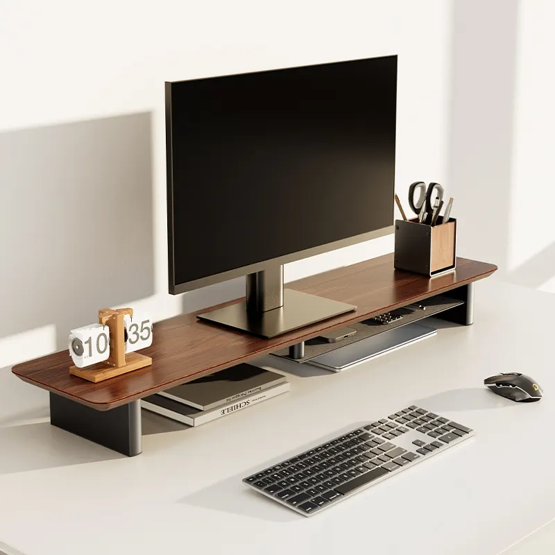 New Coming Morden Computer Desk Shelf Desktop Monitor Screen Wooden Stand Riser