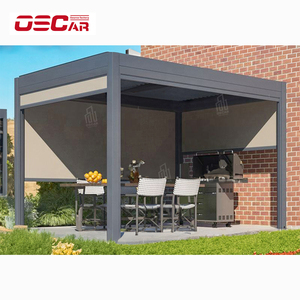 3x4 4x4 3x6 4x6m Piscina al aire libre Moderna al aire libre Aluminio Louvre Techo Gazebo Motorizado Pergula Metal Bioclimática Pérgola retráctil - Product Image 1