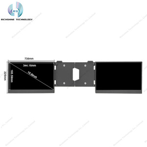 Pantalla Doble IPS de 15.6 Pulgadas, Ajustable Verticalmente, Doble Extensible, Interfaz Integrada, Altavoz Incorporado, Pedidos al por Mayor para Portátiles - Product Image 2