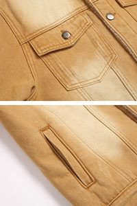 Veste en jean décontractée sur mesure, vente en gros d'usine, grande veste pour homme, 100% coton, écologique, veste épaisse pour homme - Product Image 4